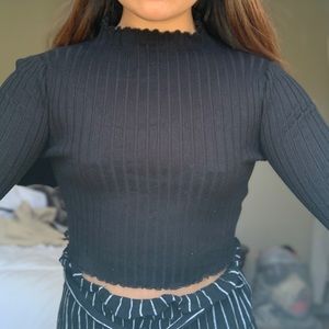 Princess polly high neck ribbed long sleeve top